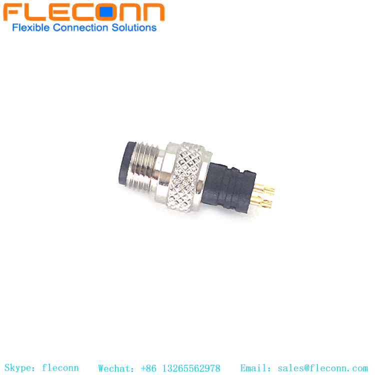 M5 Circular Metric Waterproof Connector, 4 Contacts, Male Plug M5 Circular Metric Waterproof Connector, 4 Contacts, Male Plug
