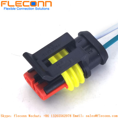 TE 282080-1 AMP Connector waterproof Wire Harness 2P Female