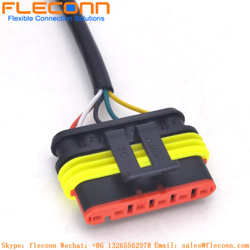 282403-1 TE Amp Super Seal 1.5 Series Waterproof Female Cable 6Pin Auto Connector 282403-1 TE Amp Super Seal 1.5 Series Waterproof Female Cable 6Pin Auto Connector