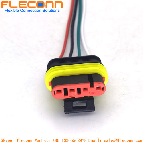 AMP Superseal 1.5mm Series Wire-to-Board 4 Position 281934-4 AMP Superseal 1.5mm Series Wire-to-Board 4 Position 281934-4