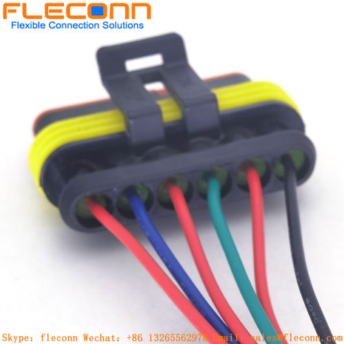 Amp 1.5 Series 6p Te Customization Waterproof Auto Wire Harness Connector Amp 1.5 Series 6p Te Customization Waterproof Auto Wire Harness Connector