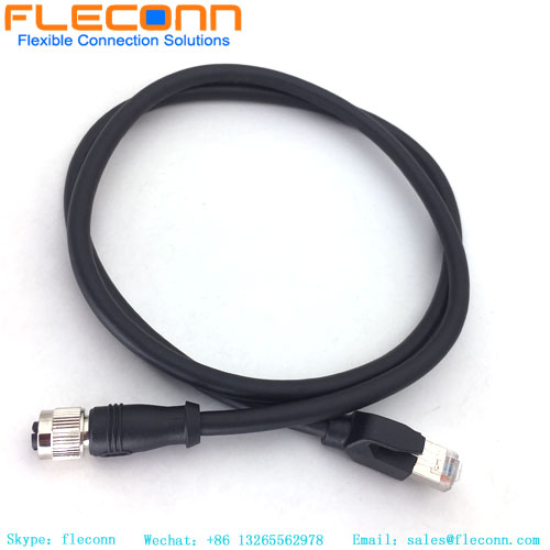 M12 X Coded To Rj45 Cable