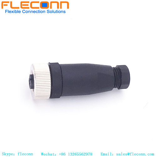 M12 4 Pos Female Plastic Socket