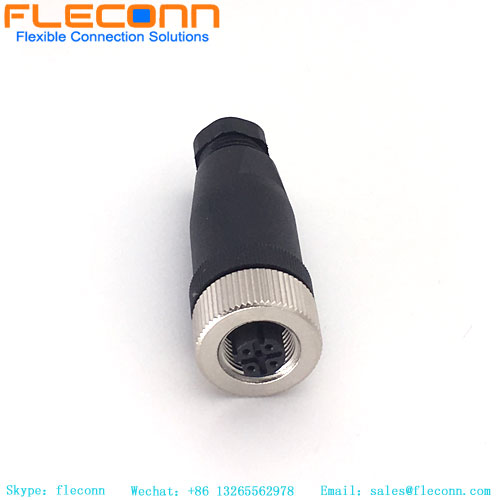 M12 4 Pin Female Connector