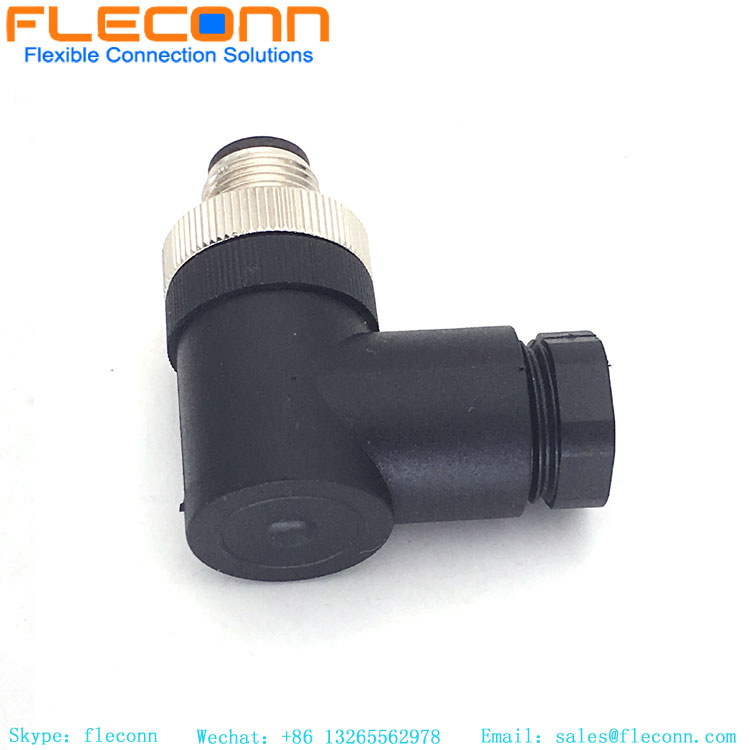 M12 Male Right Angle Connector