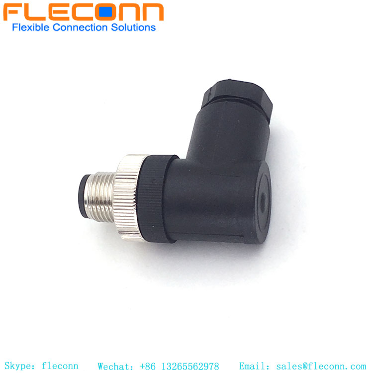 M12 Right Angle Connector 5 Pin, Plastic Shell M12 Right Angle Connector 5 Pin, Plastic Shell
