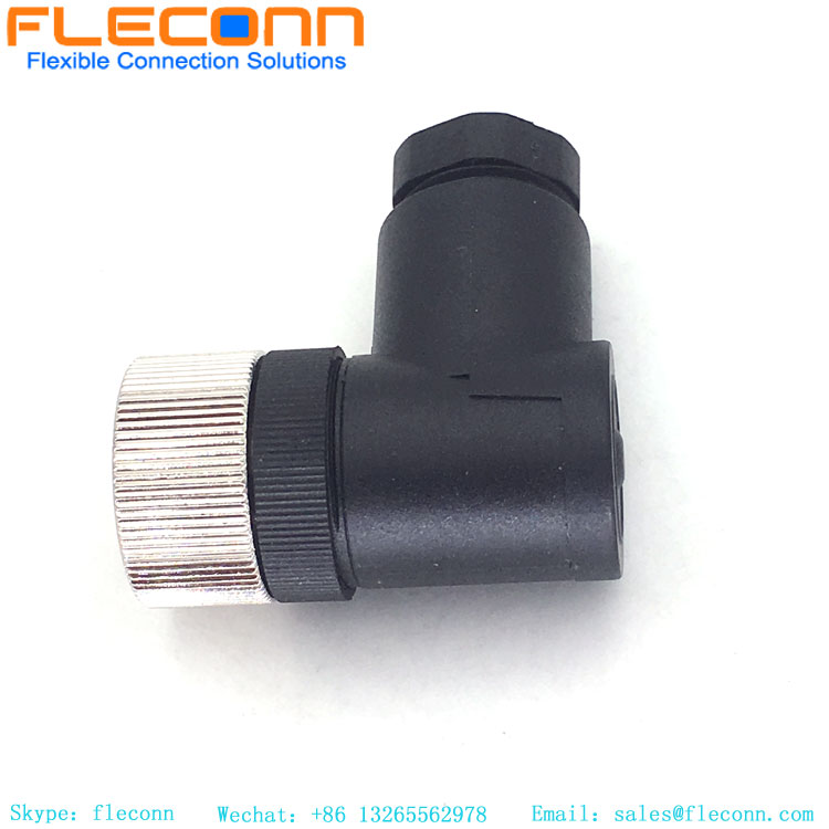 M12 Connector 5 Pin, Plastic Shell, Right Angle M12 Connector 5 Pin, Plastic Shell, Right Angle