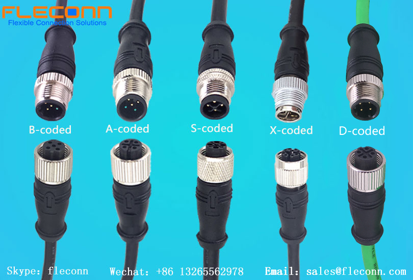 FLECONN can provide IP66 waterproof M12 8-bit X-coded female to RJ45 Ethernet cables for power and signal transmission connections.