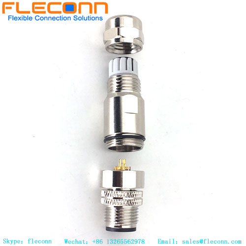 M12 17 Pin Circular Metal Shield Connector