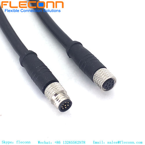 M8 cable connector 8 pole