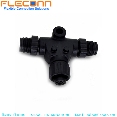 M12 4 pin A-coding T-Splitter Adapter M12 Plug Sensor Splitters