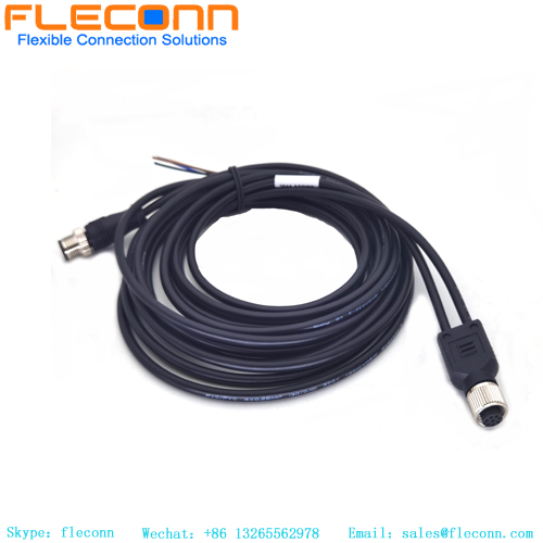 M12 Y Shape Waterproof Overmolded Cable