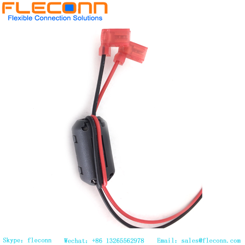 Custom KK396 2p Red and Black Terminal Harness with Magnetic Ring