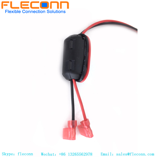 Custom KK396 2p Red and Black Terminal Harness with Magnetic Ring