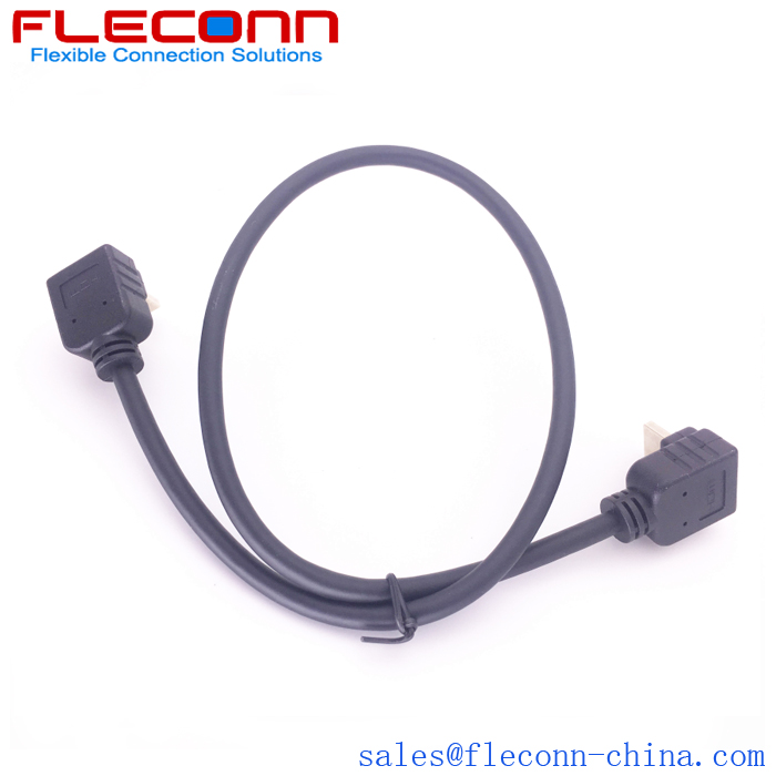 上角到下角 HDMI 公对公电缆 上角到下角 HDMI 公对公电缆
