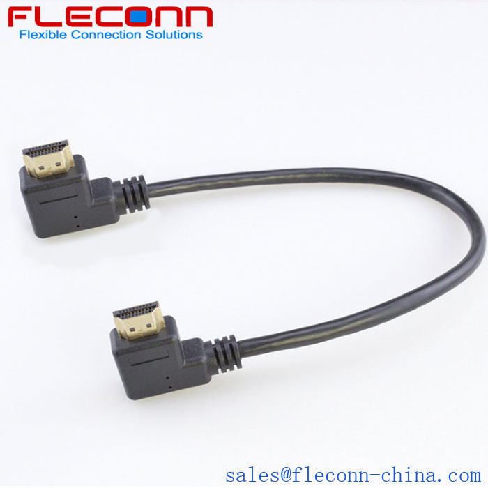 90 Degree Left Male-To-Male HDMI HD Cable 90 Degree Left Male-To-Male HDMI HD Cable