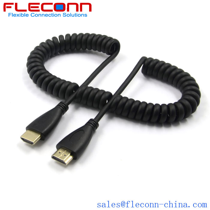 HDMI Male To Male Retractable Spring Cable HDMI Male To Male Retractable Spring Cable