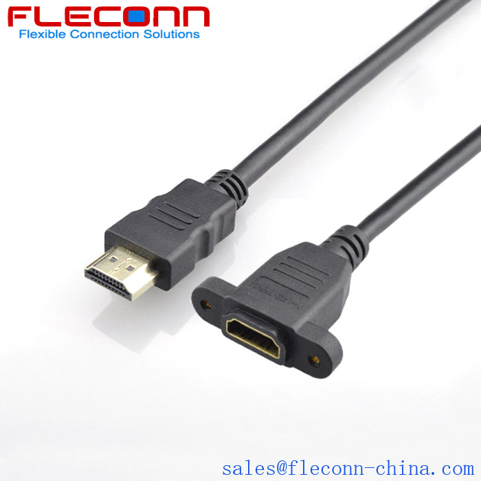 HDMI elbow to HDMI female extension cable HDMI elbow to HDMI female extension cable
