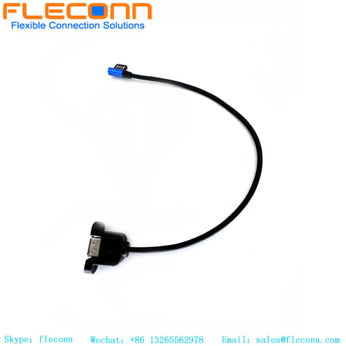 Female Connector With Ear Screw Hole Female To Double-sided USB Plug