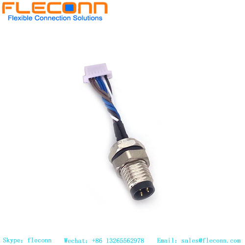 M8 panel mount connector 6 pin male screw threaded with SHR-06V-S Wire Harness M8 panel mount connector 6 pin male screw threaded with SHR-06V-S Wire Harness