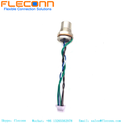 M8 6 Pin Front Fastening Connector With JST Connector Wire Harness