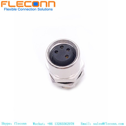 M8 A-Coded Panel Mount Connector M8 A-Coded Panel Mount Connector