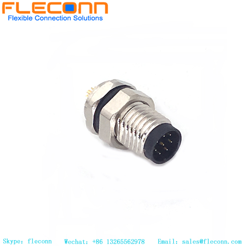 M8 8 Pos Panel Mount Connector with Solder M8 8 Pos Panel Mount Connector with Solder