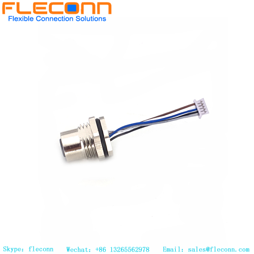 M12 5 Pin A-coded Female Front Fastened Connector Cable