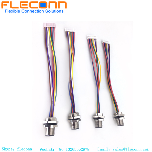M12 Panel Connector 3 4 5 8 12 17 Pin IP67 Waterproof Connector Solder Cable M12 Panel Connector 3 4 5 8 12 17 Pin IP67 Waterproof Connector Solder Cable