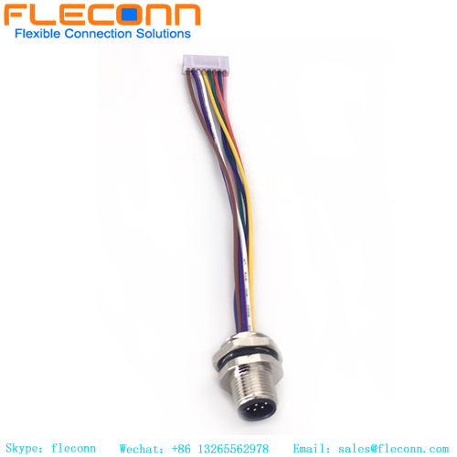 IP67 A-Coded M12 Waterproof Connector 8 Pin Circular Connector Cable
