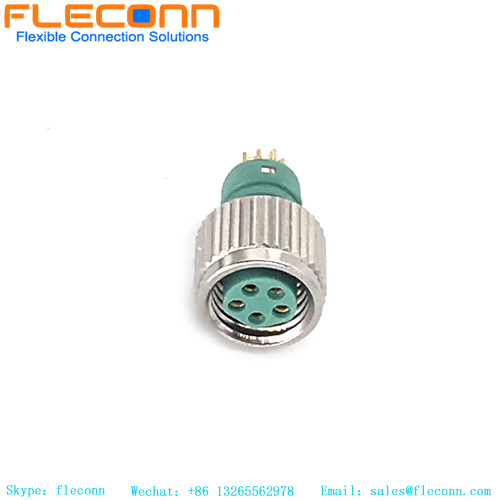 M8 5 Pin B-coding Female Solder Type Field Connector