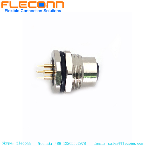 M12 3 Pin PCB Mount Connector M12 3 Pin PCB Mount Connector