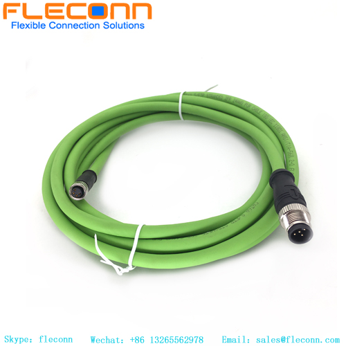 M12 5 Pin B-coded To M8 4 Pin Connector Cable M12 5 Pin B-coded To M8 4 Pin Connector Cable