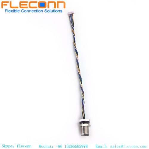 M12 8 Pin Rear Mount Connector With Molex 510210800 Wire Harness M12 8 Pin Rear Mount Connector With Molex 510210800 Wire Harness