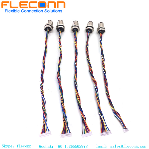 M12 Panel Mount Connector With 24AWG Cable M12 Panel Mount Connector With 24AWG Cable