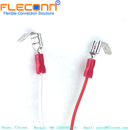 Spade Female 6.4mm PiggyBack Crimp Connector Cable