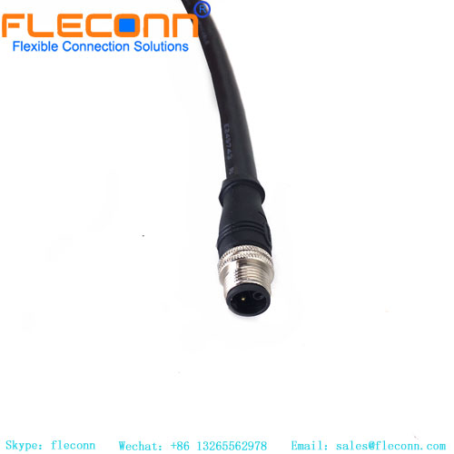 M12 K-Coded Connector 4+PE 5pin Male Molded Power Cable