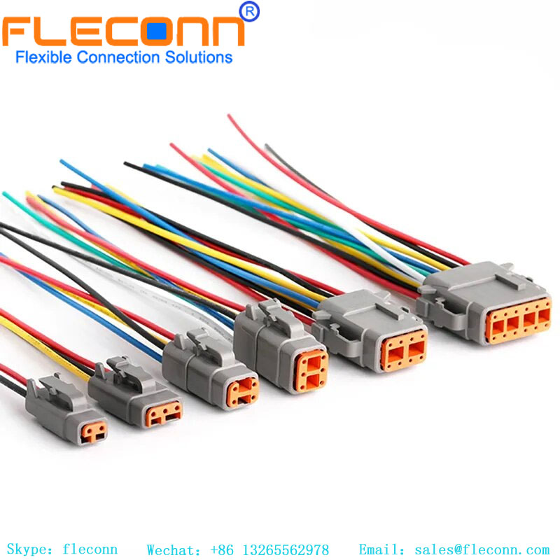 Deutsch 3 Pin Automotive Sealed Electric Plug Waterproof Connector Wire Harness DTM Series DTM06-3S DTM04-3P