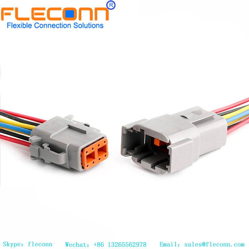 Deutsch DTM Connector Plug Wire Harness DTM06-8 Pin Car Electronic Waterproof Sealed With Cable Deutsch DTM Connector Plug Wire Harness DTM06-8 Pin Car Electronic Waterproof Sealed With Cable