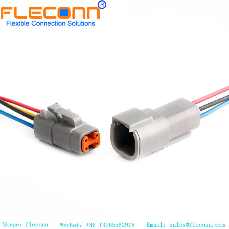 Dt Series 2 3 4 6 8 12 Pin Deutsch DTM04-4P Auto Electrical Wiring Harness Connectors Dt Series 2 3 4 6 8 12 Pin Deutsch DTM04-4P Auto Electrical Wiring Harness Connectors