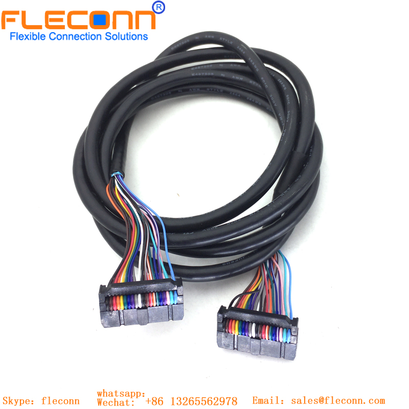 2.54mm Pitch FC 6P 8P 10P 14P 16P 20P 24P 26P 30P 34P 40P Pin IDC Female Cable 28AWG