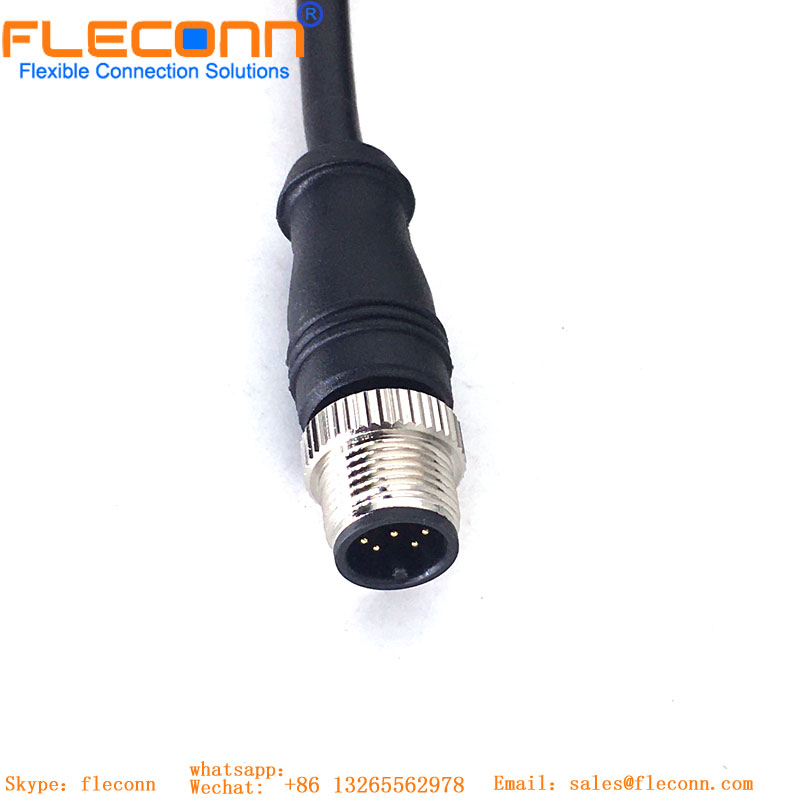M12 A Coded，8 Pole Male IP67 Waterproof Cable