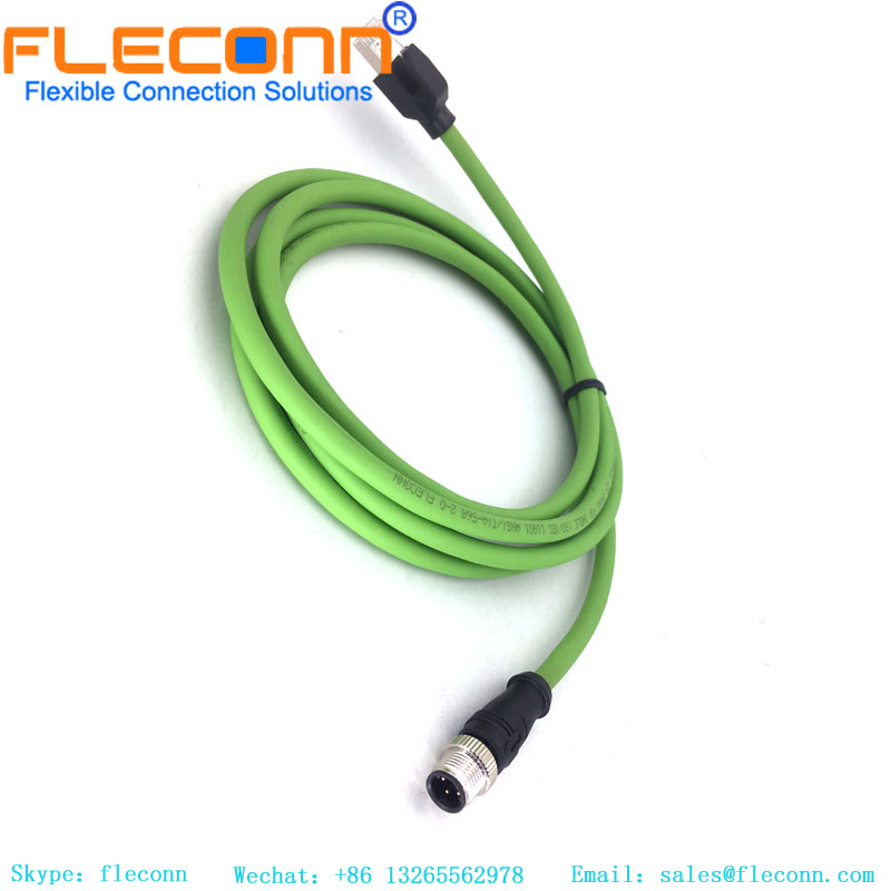 RJ45 To M12 D Coded Cable