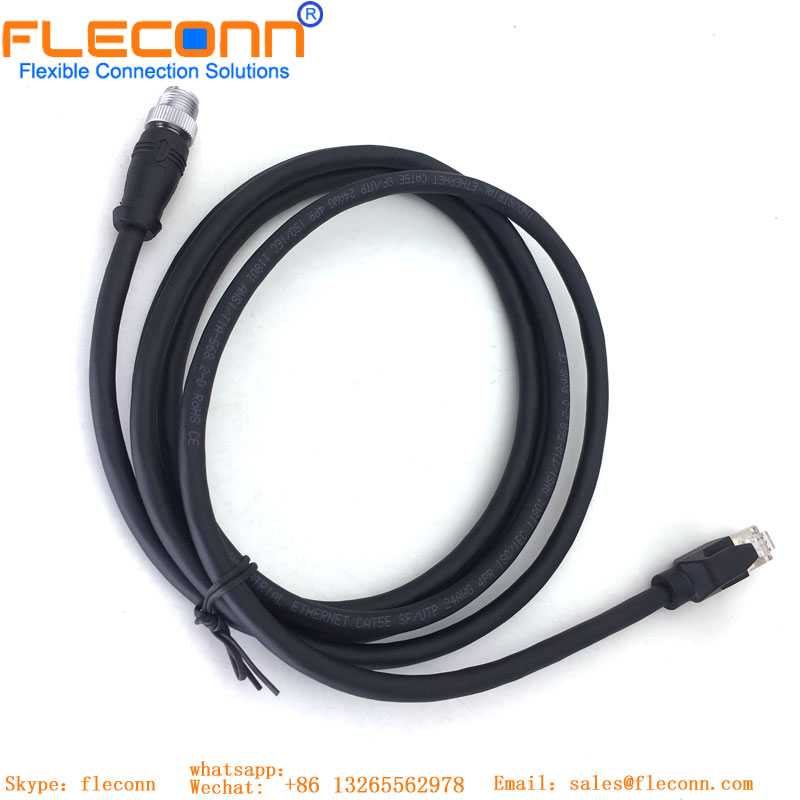 RJ45 To M12 Ethernet Cable
