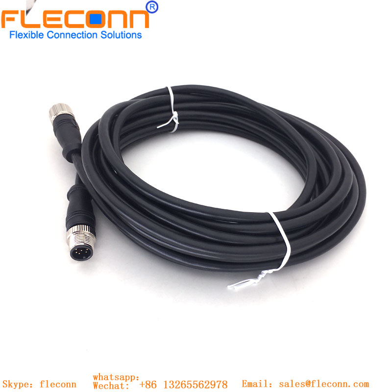M12 A Coded，8 Pole Male IP67 Waterproof Cable