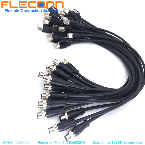 M12 To RJ45 Ethernet Cable