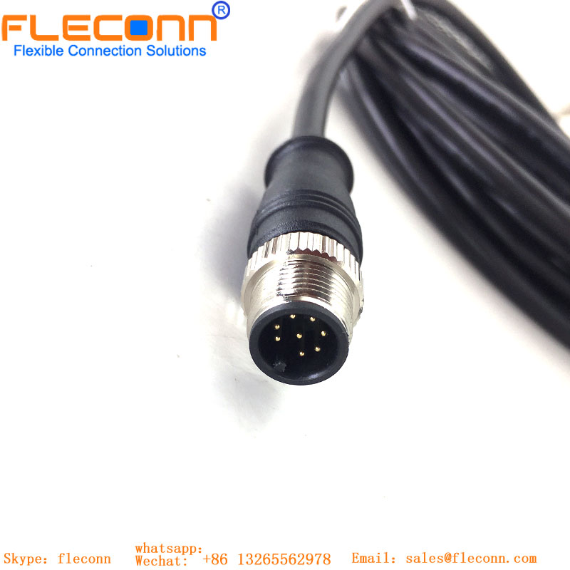 M12 8 Pin Male Cable, A-coding, IP67 IP68 Waterproof