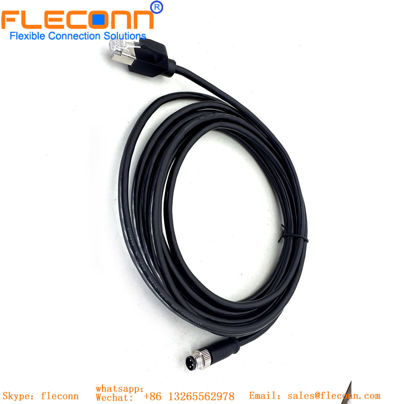 M8 3 Pin Male To RJ45 Cable