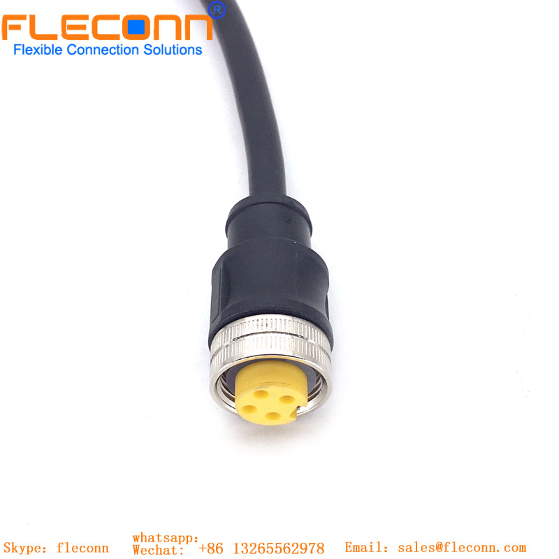 7/8" 4 Pin Female Straight Connector Cable