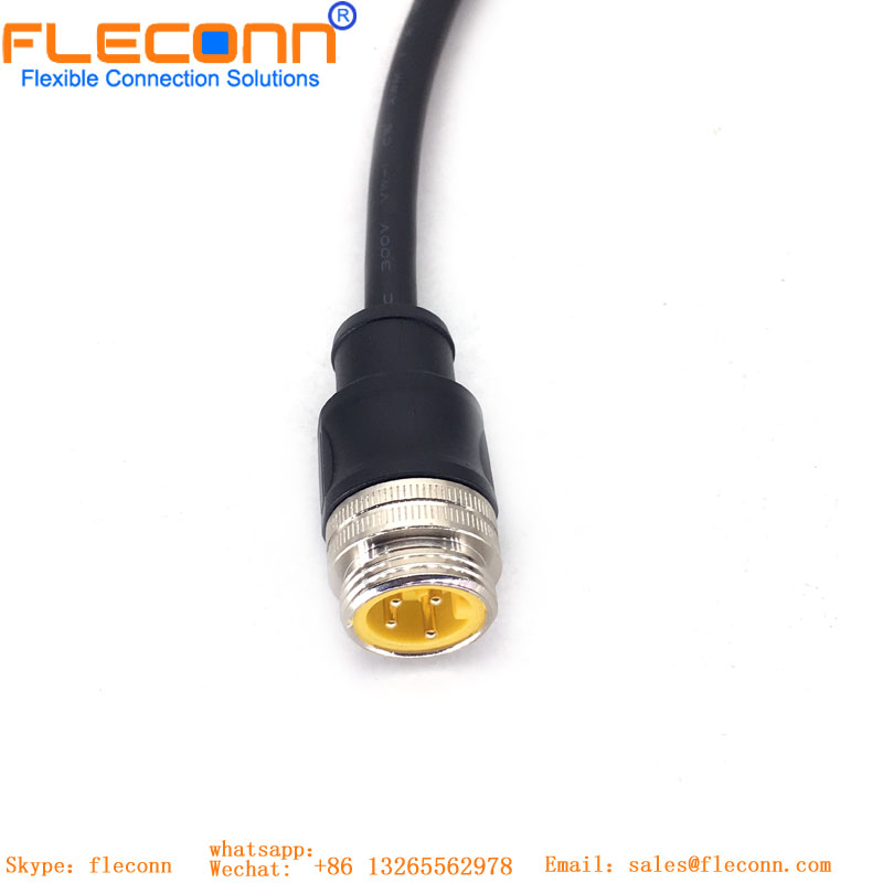 7/8" 4 Pin Circular Male Connector Cable